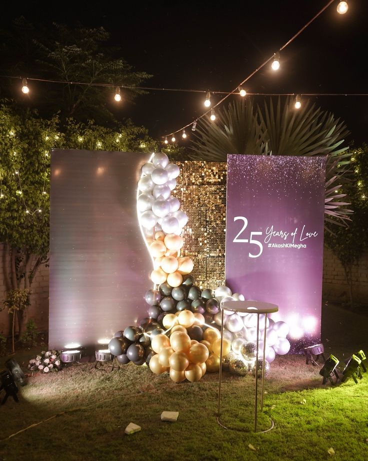 Elegant birthday celebration decor